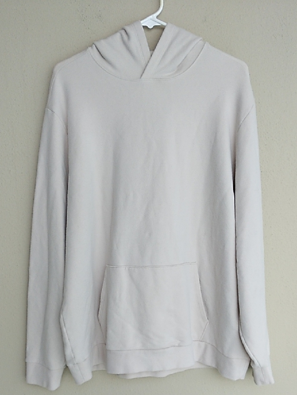 Men's White Cream Hoodie Sweatshirt XL